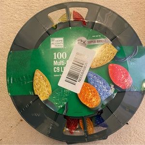 100ct Multi Color LED Faceted Christmas Lights